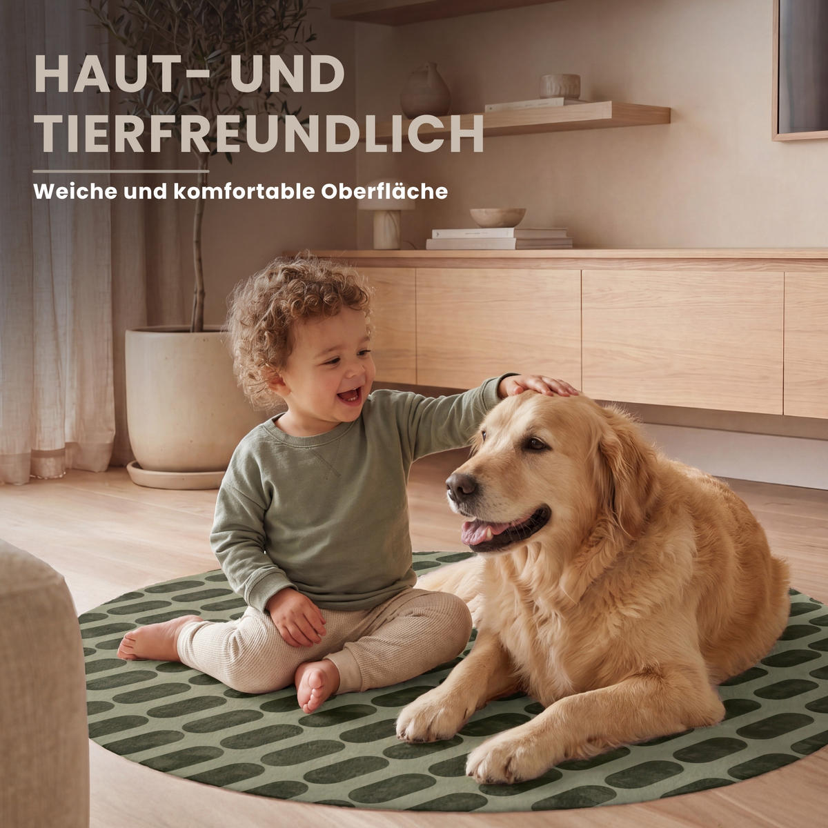 KOBERCE - Rytmické - Impact - Zelené - 90x90 cm - olivovozelená, textil/plast (90/0.4cm) - OnlyWow