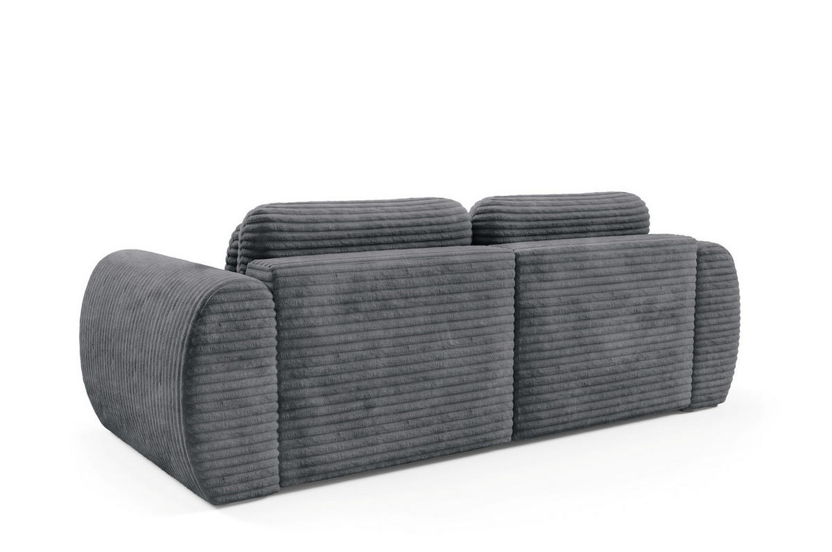 SCHLAFSOFA mit Bettkasten Anthrazitgrau - Anthrazit/Schwarz, Holz/Holzwerkstoff (266/95/110cm) - Furnisell