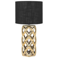TISCHLAMPE Selja 35/35/71 cm - Schwarz, Keramik (35/35/71cm) - Beliani