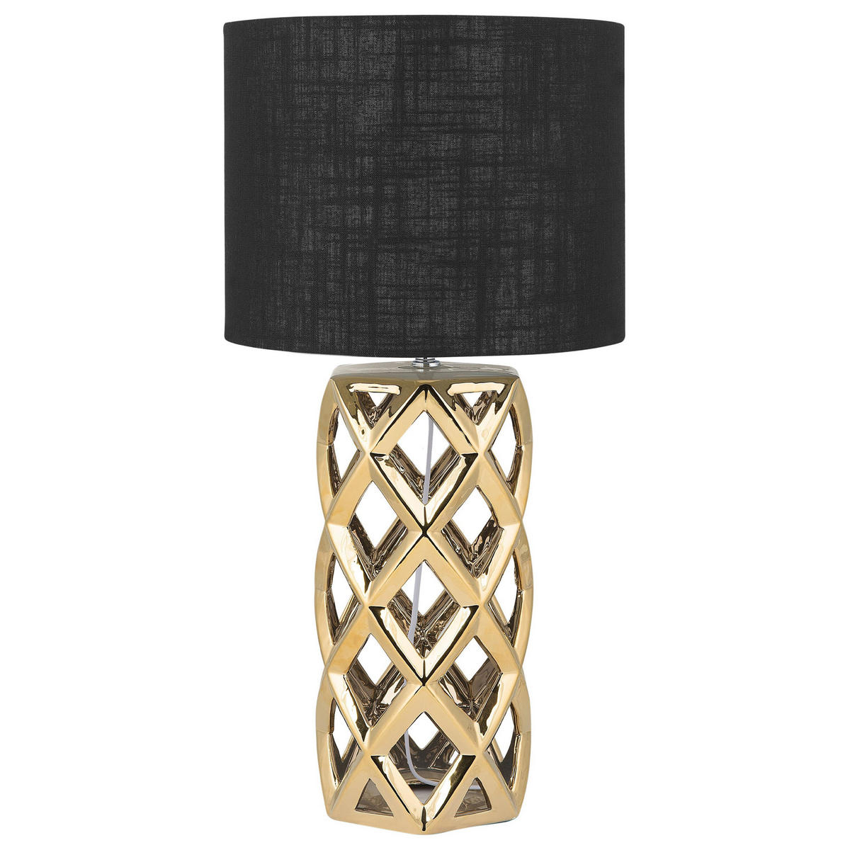 TISCHLAMPE Selja 35/35/71 cm - Schwarz, Keramik (35/35/71cm) - Beliani