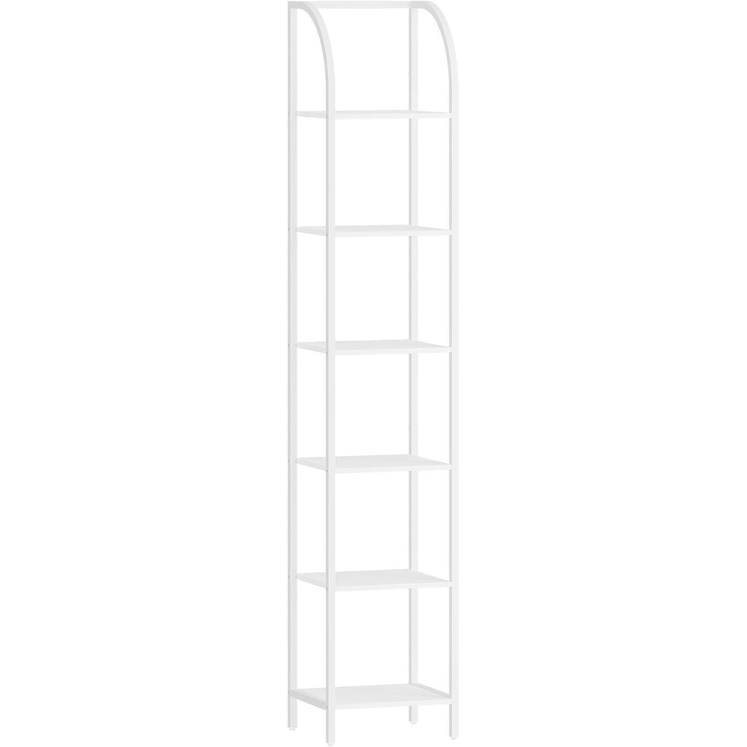 BÜCHERREGAL 6 Ebenen Weiß 30 x 33,6 x 182,5 cm - Weiß, Metall (33.6/182.5/30cm)