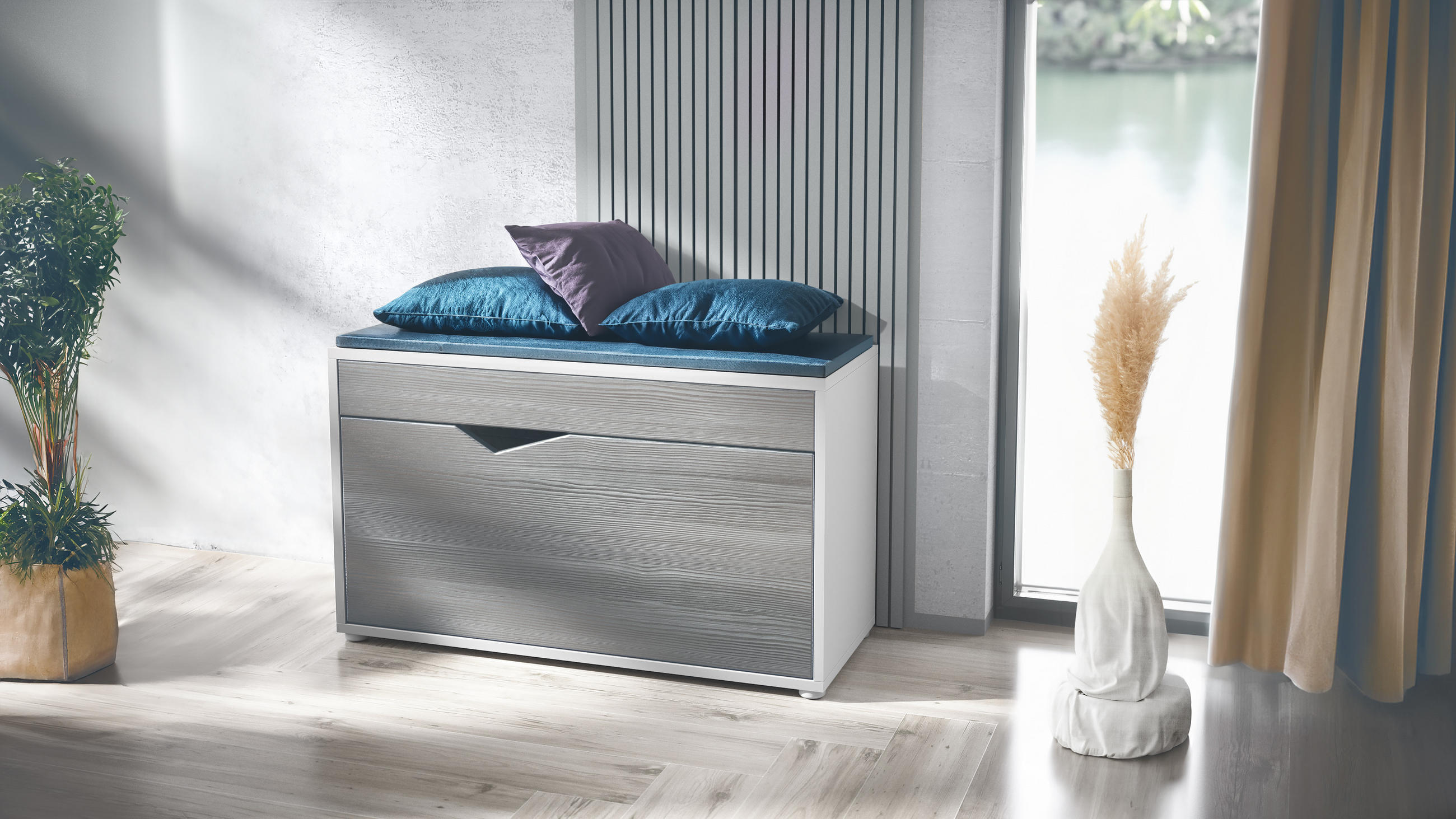 SCHUHSCHRANK Kolmio Avola-Anthrazit - Anthrazit, Holzwerkstoff (85/50/33cm) - Vladon