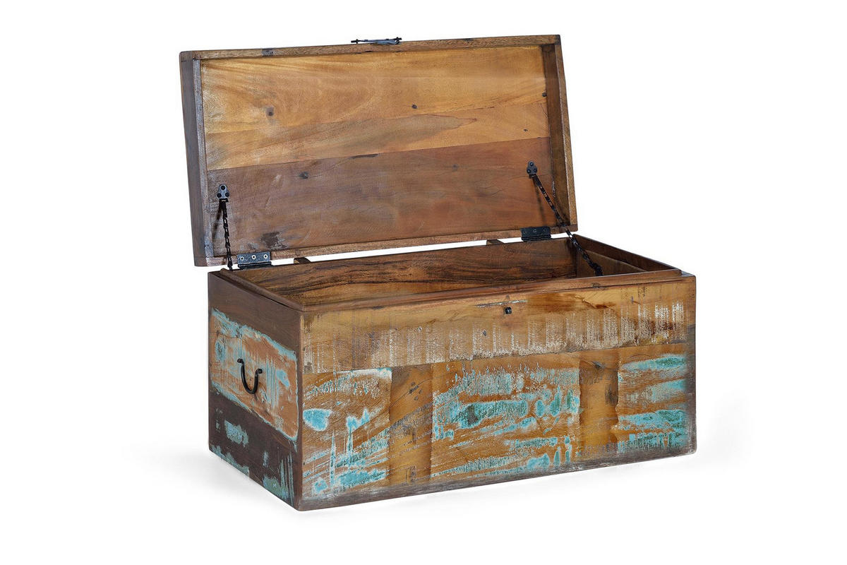 TRUHE aus Mangoholz - Chromfarben, Holz (80/40/40cm) - Giner y Colomer