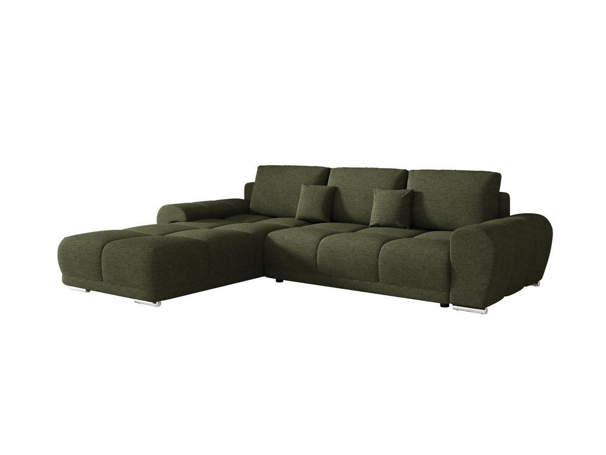 ECKSOFA BEGA L Links ARAGON 39 mit Schlaffunktion - Grün, Textil (289/185cm) - Bedante