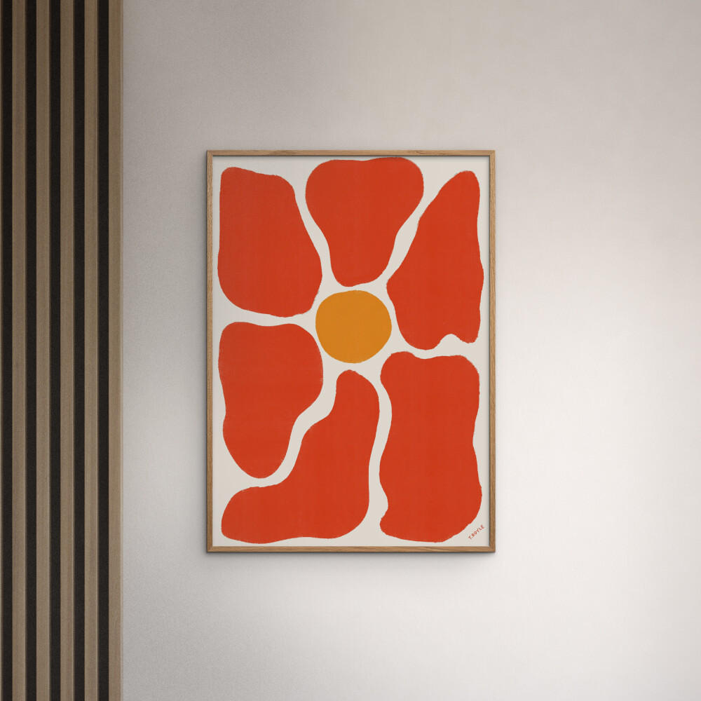 POSTER Tara Royle - Flower - Rot, Papier (50/70/0.1cm) - Poster&Frame