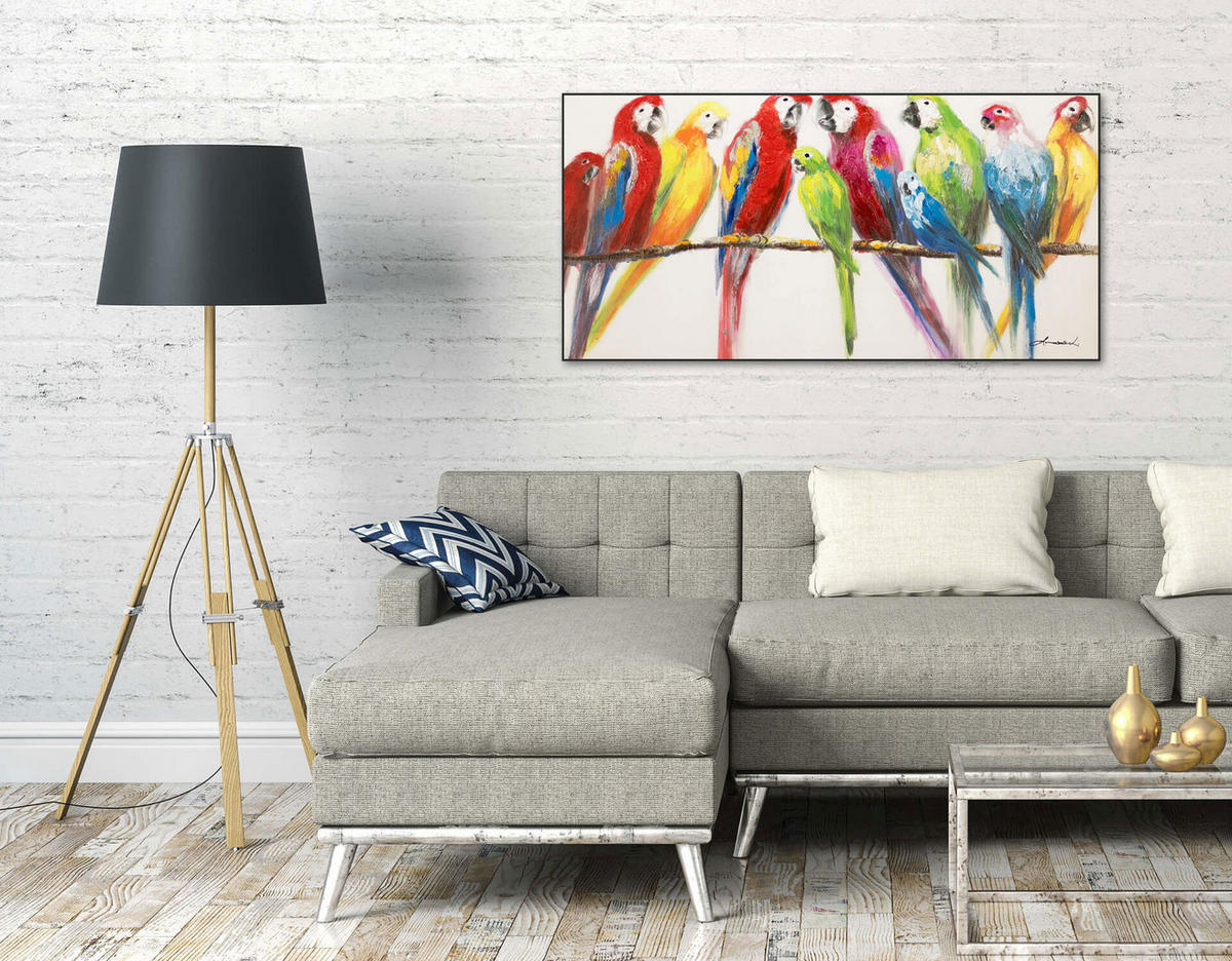 ACRYLBILD HANDGEMALT 120/60 cm - Multicolor, Holz/Textil (120/60cm) - KUNSTLOFT