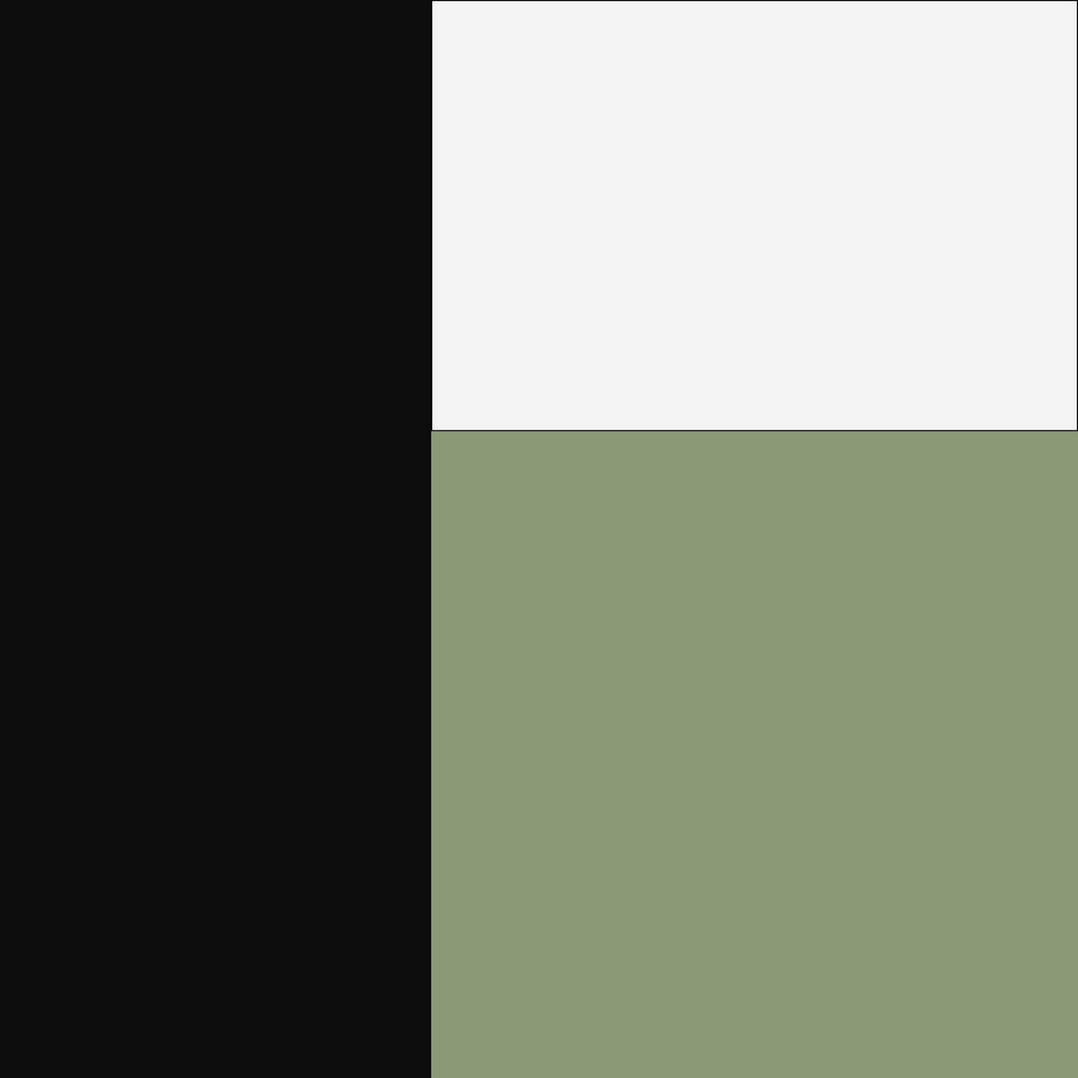 L-FORM KÜCHENZEILE Bari (16-tlg) Schwarz / Blassgrün - Signalweiß - Grün, Holzwerkstoff/Metall (347/243/202cm) - Feldmann-Wohnen