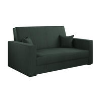 SOFA, Schlaffunktion - America Stoff Poso Grün - Grün, Holz (137/77/112cm) - Kaiser Möbel