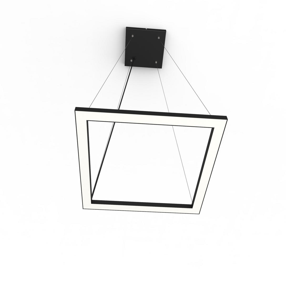 LED-HÄNGELEUCHTE - Schwarz Hochglanz, Metall (40/40/100cm) - Lumicom