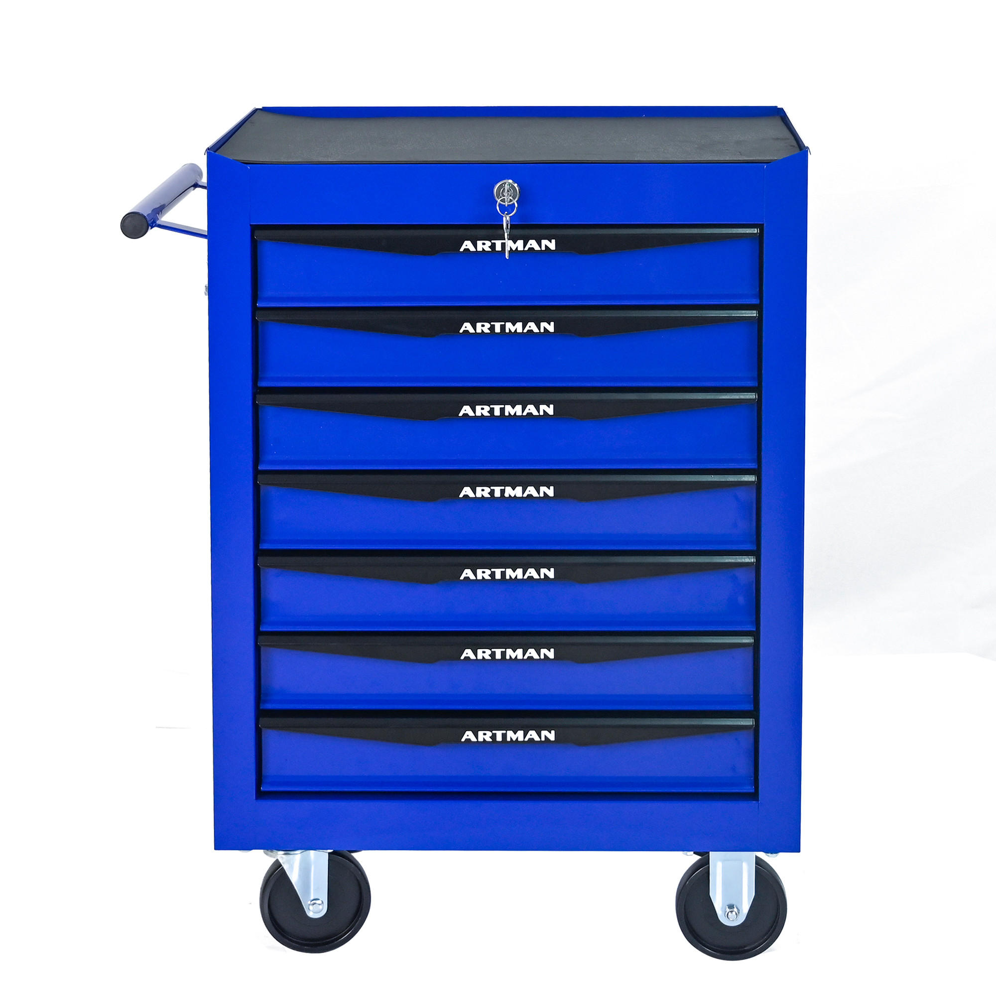 KOMBINATIONSKOFFER – 7 Schubladen, 508 mm (20 Zoll), mit 7 Schubladen, Farbgebung in Schwarz und Blau. - Multicolor, Metall (33/77.5/60cm) - DCA