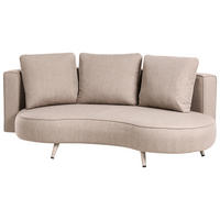 GARTENSOFA 3-Sitzer linksseitig Beige Parori - Beige, Textil (210/95/104cm) - Beliani