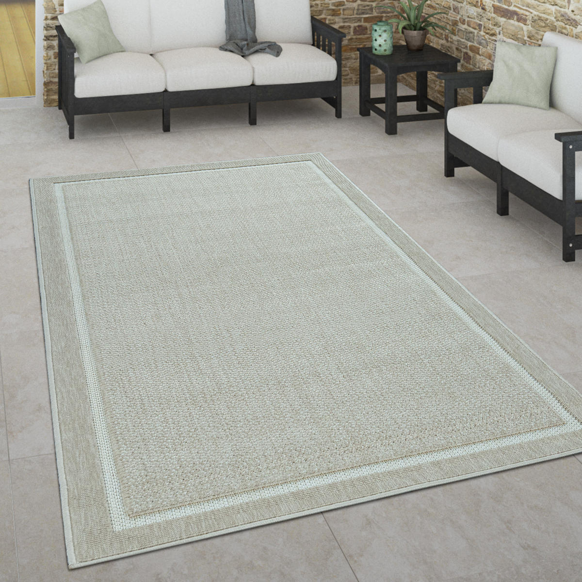 OUTDOORTEPPICH 80/150 cm Brugge 225 - Beige, Textil (80/150cm) - Paco Home
