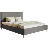 BETT Grau LUXO 8 Gepolstert 120x200 cm - Grau, Textil (120/200cm) - Sepro Meble