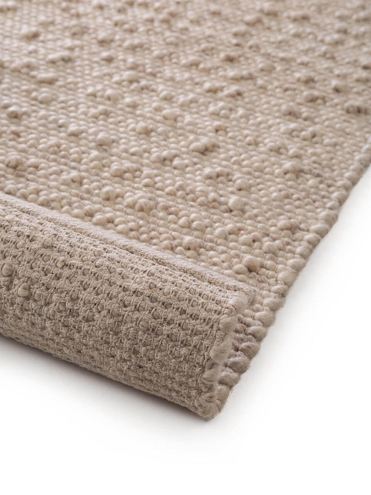 WOLLTEPPICH Lana Beige 80x250 cm - Beige, Textil (80/1cm) - KUNSTLOFT