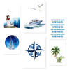 POSTER Set Mit 6 Komposition Meer Und Strand A3 & A4 Rahmenlos - Klar, Papier (29/3cm) - Nacnic