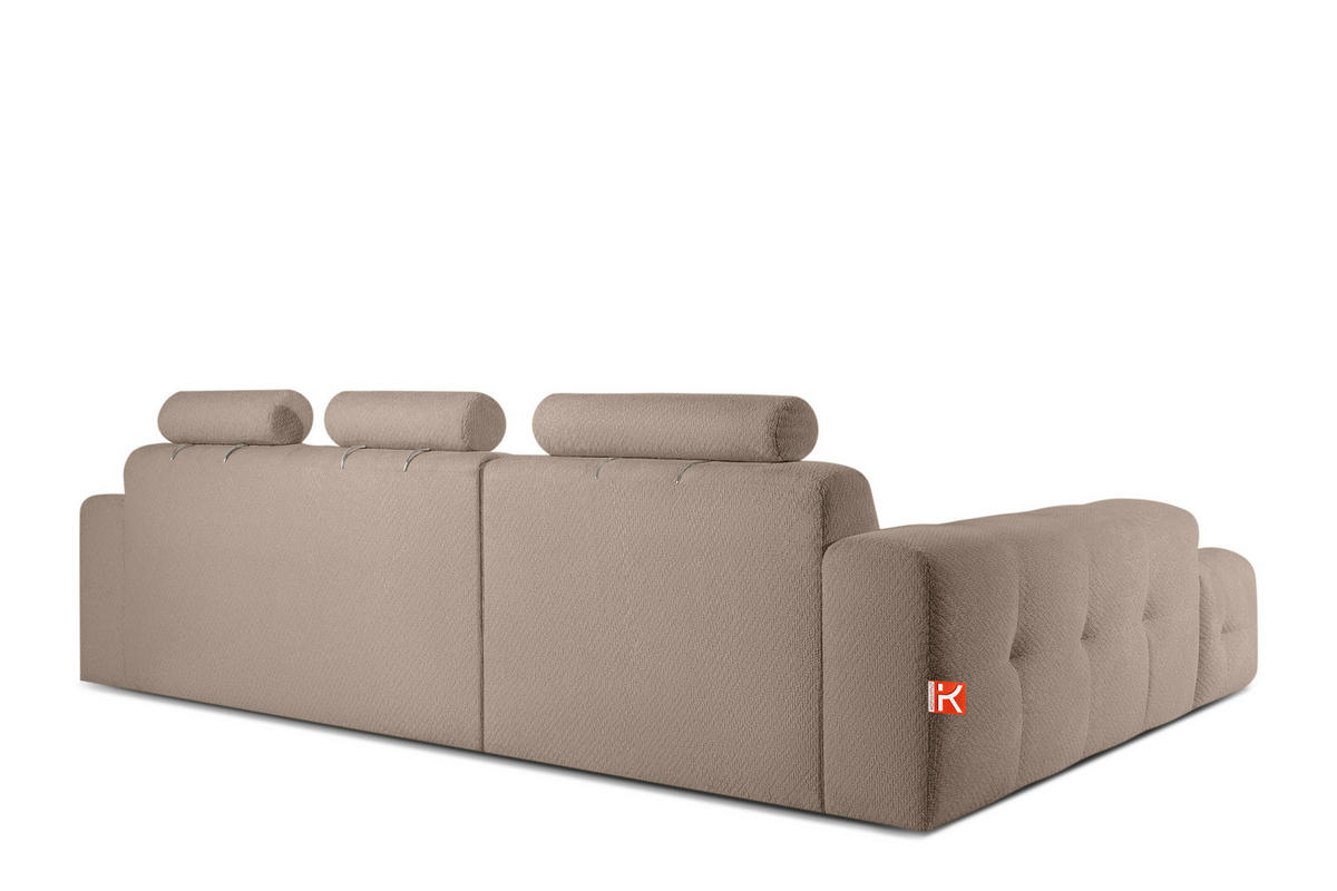 POLSTERMÖBELSET ALIGRA, 2-tlg, Hellbraun - Hellbraun, Holz/Holzwerkstoff (290/90/191cm) - KONSIMO®