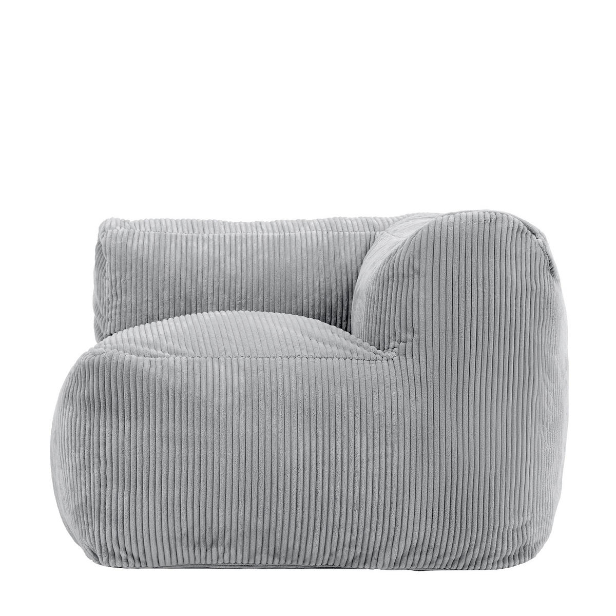SITZSACK-ECKSESSEL ZEN modular Cord - Grau, Textil (100/68/100cm) - icon
