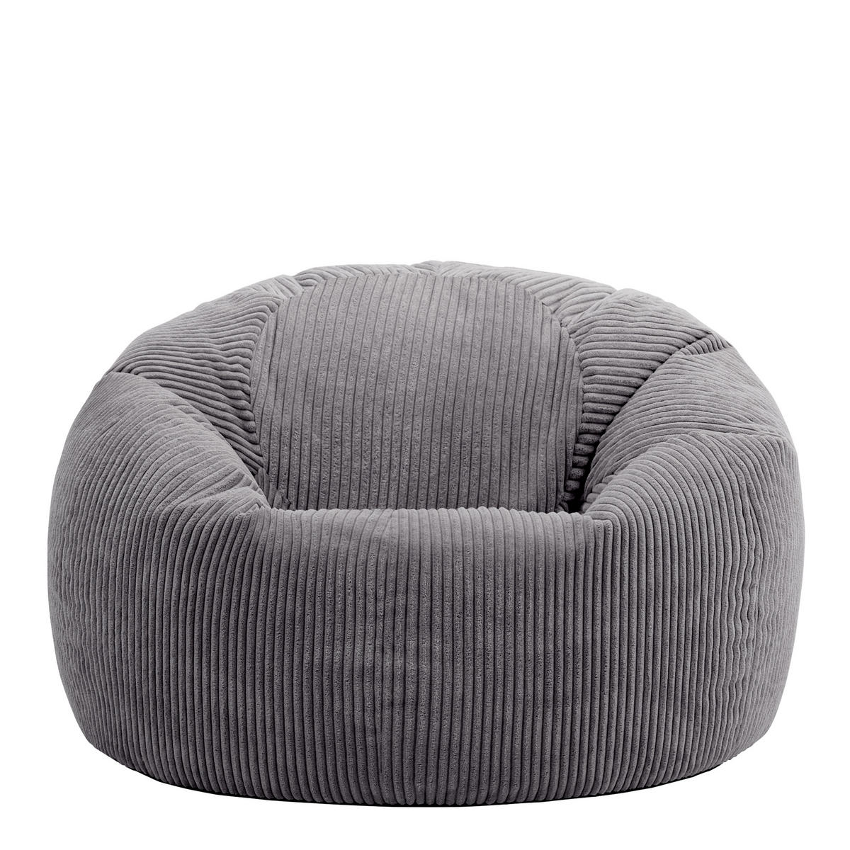 SITZSACK Klassisch Kingston, Cord - Anthrazit, Textil (85/50/85cm) - icon