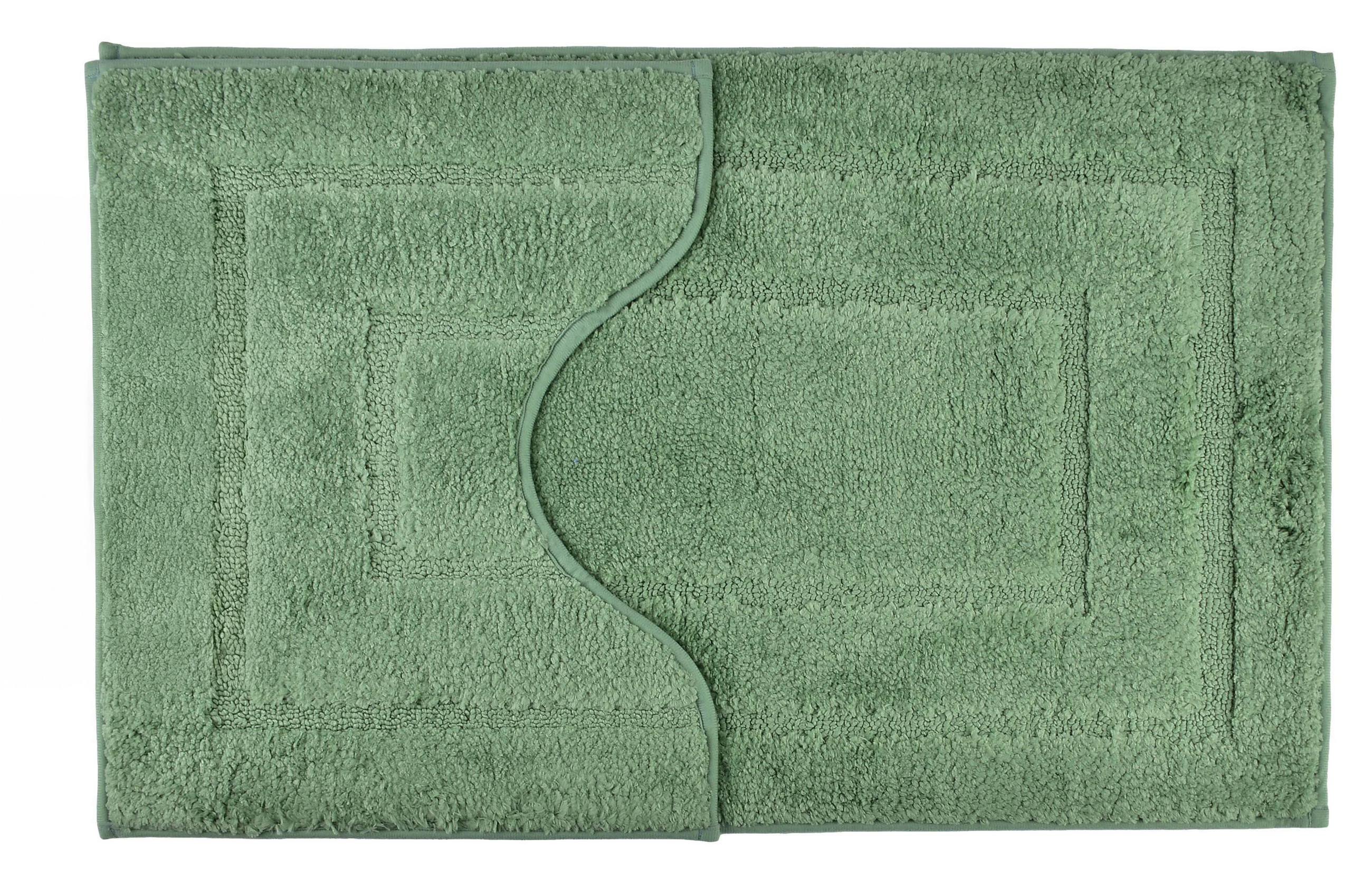 BADTEPPICH Zac Grün 80/50/2 cm Textilien - Grün, Textil (50/80cm) - Mondex