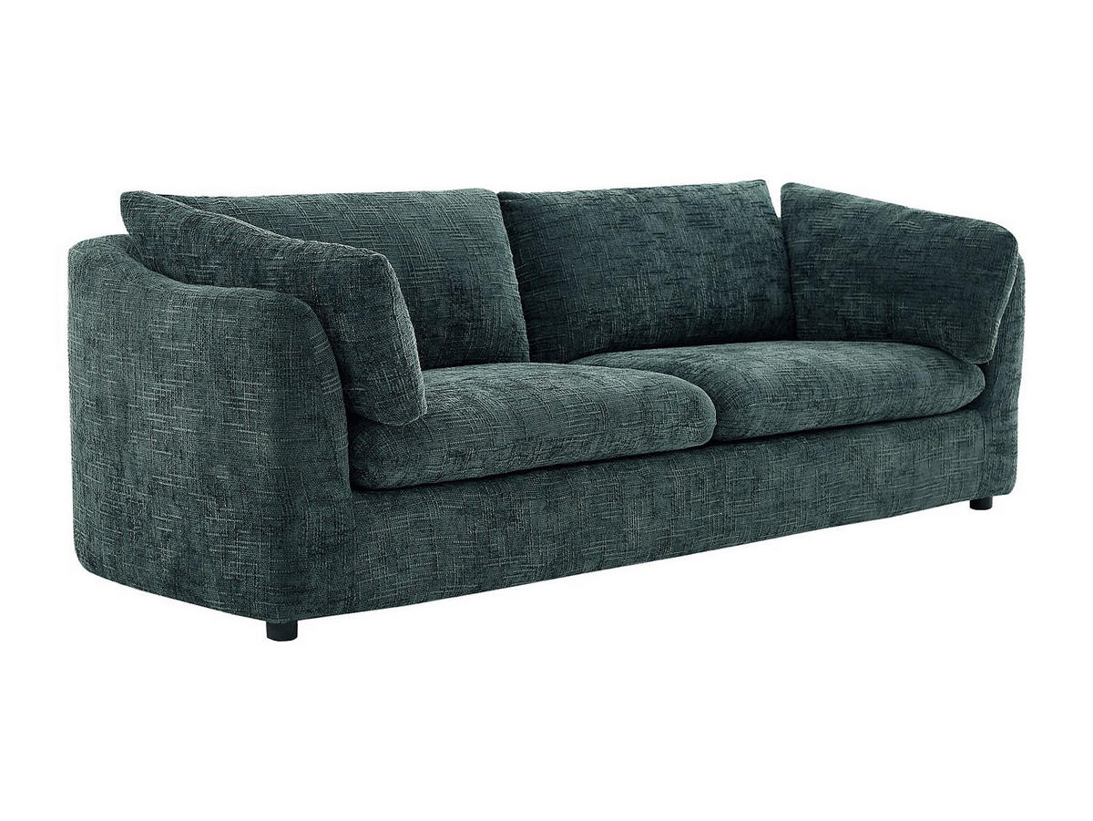 SOFA - 3 Personen - stoff - grün Nurabi - Grün, Textil (228/79/92cm) - Vente-Unique