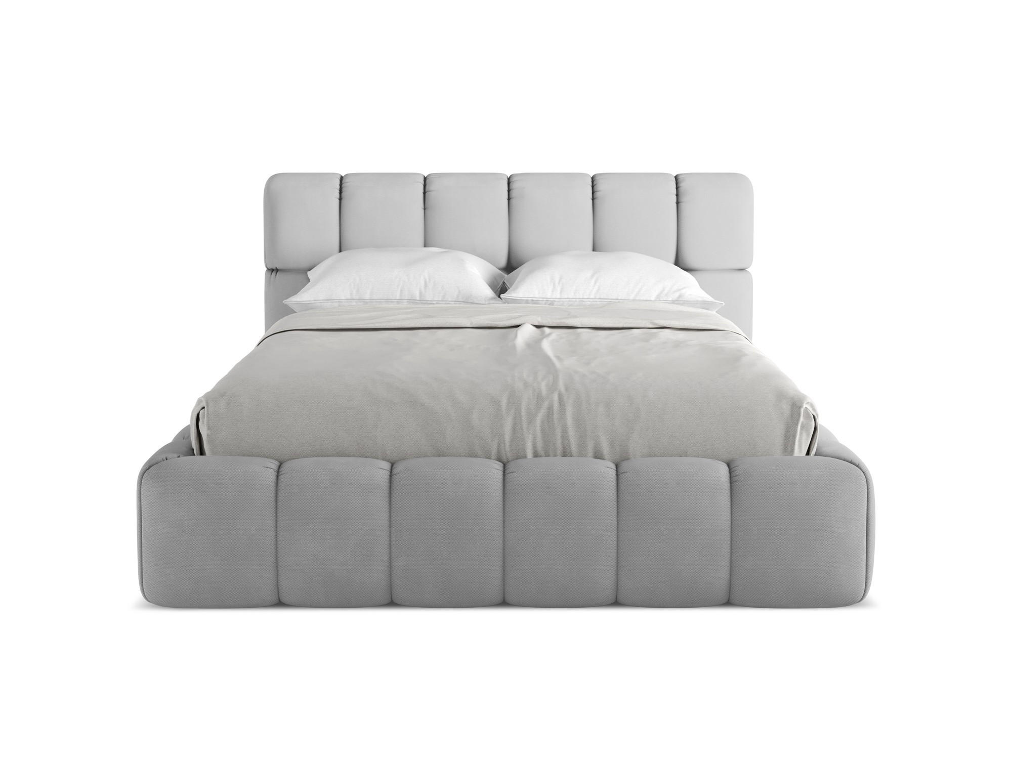 POLSTERBETT mit Bettkasten und Lattenrost 160x228 Grau - Hellgrau/Schwarz, Kunststoff/Textil (140/200cm) - Makamii