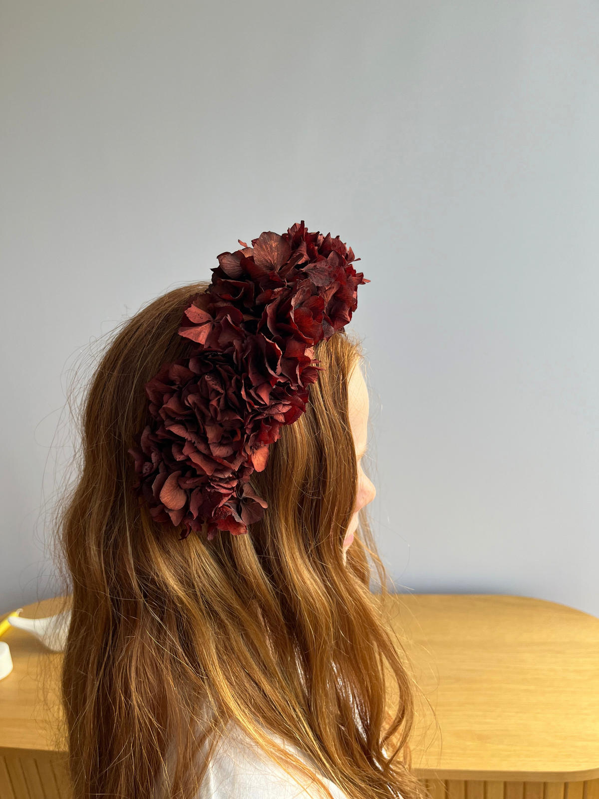 HAARREIF Trockenblumen Hortensie Rot - Rot - Rot, Naturmaterialien (15cm) - Lykke & You