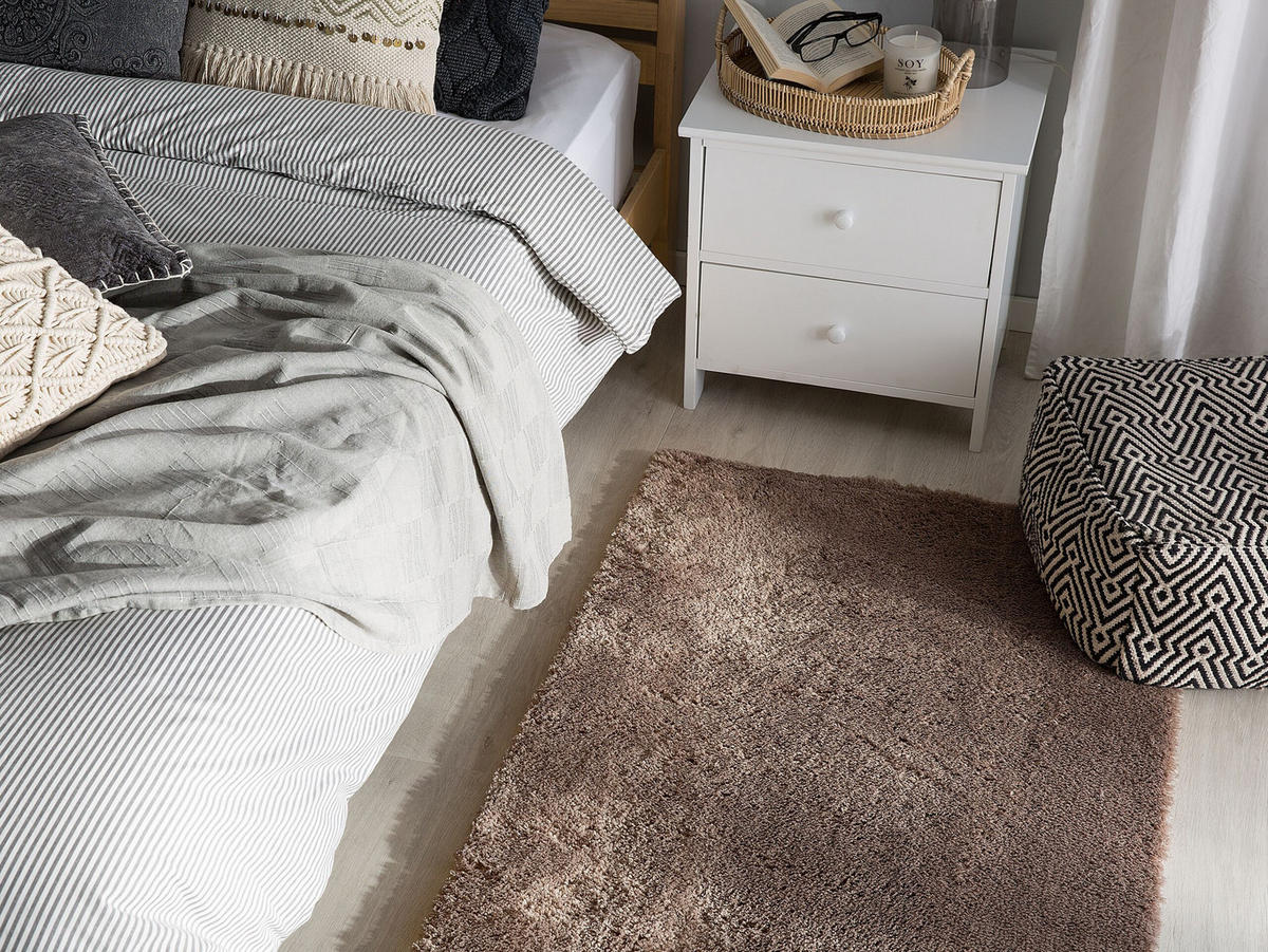 SHAGGY-TEPPICH Evren 150/80 cm - Braun, Kunststoff (80/150cm) - Beliani