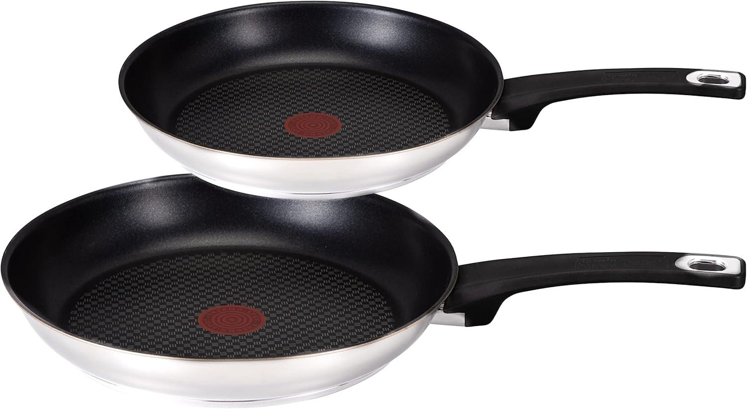 PFANNEN-SET E30 Jamie Oliver Silber 2-Teilig - Schwarz, Metall - Tefal