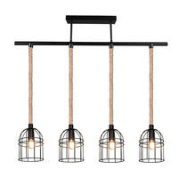 HÄNGELEUCHTE Sisal Schwarz Matt - Schwarz, Metall (90/13/81cm)