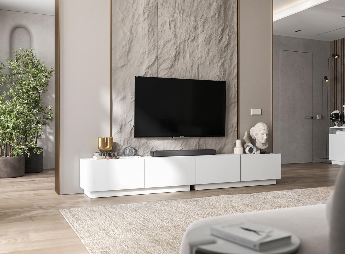 TV-SCHRANK Enjoy Weiß matt Loft 120 cm - Weiß, Holzwerkstoff (120/37/35cm) - Meble Lindner