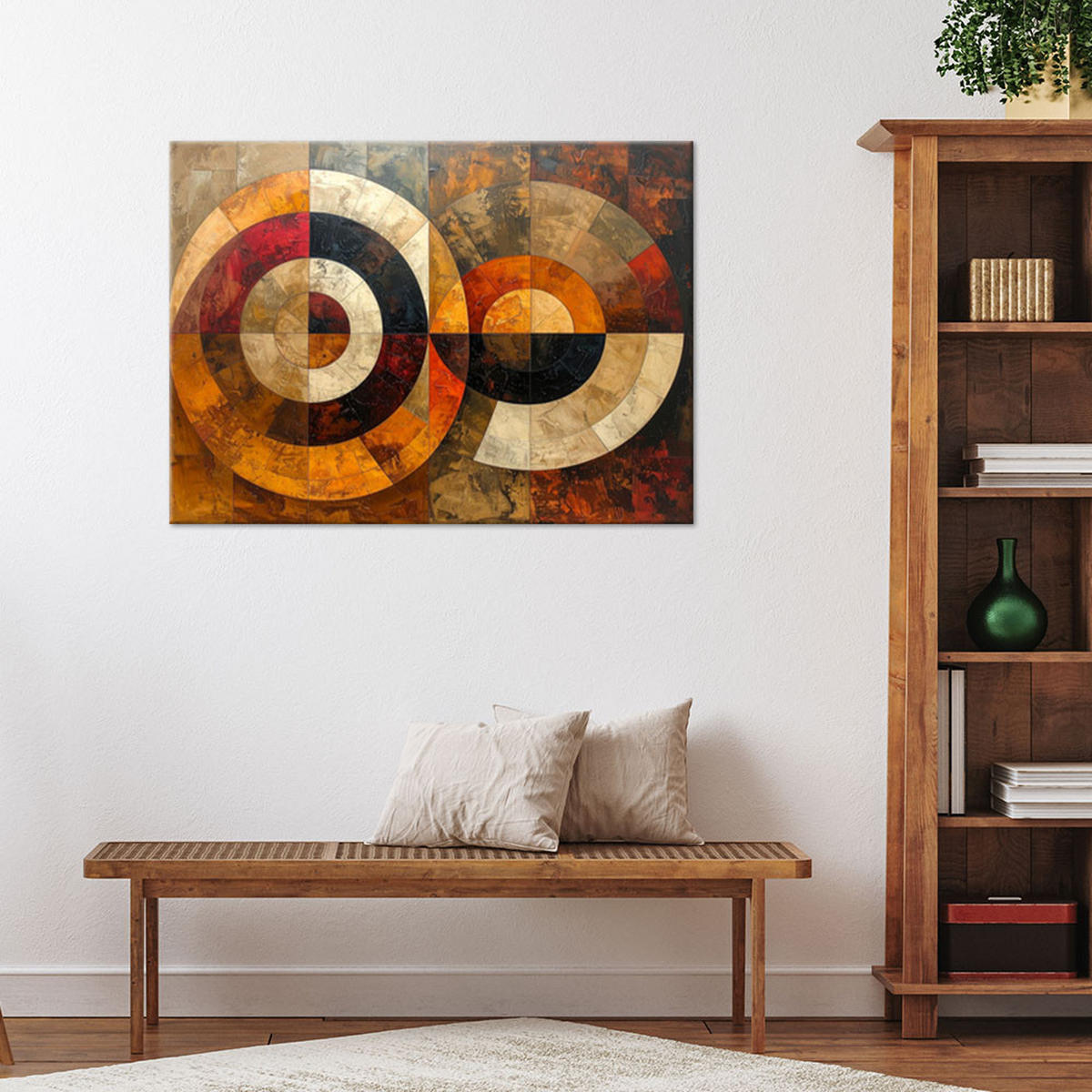 LEINWANDBILD Abstraktion 45x30cm - Braun, Textil (45/30cm) - Feeby