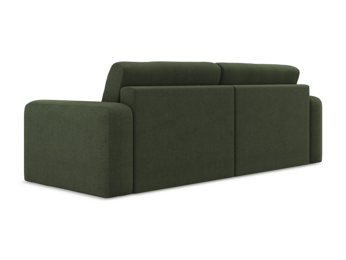 3-SITZER SOFA mit Schlaffunktion Strukturstoff Stoff Grün - Blau/Schwarz, Kunststoff/Textil (244/79/102cm) - Makamii