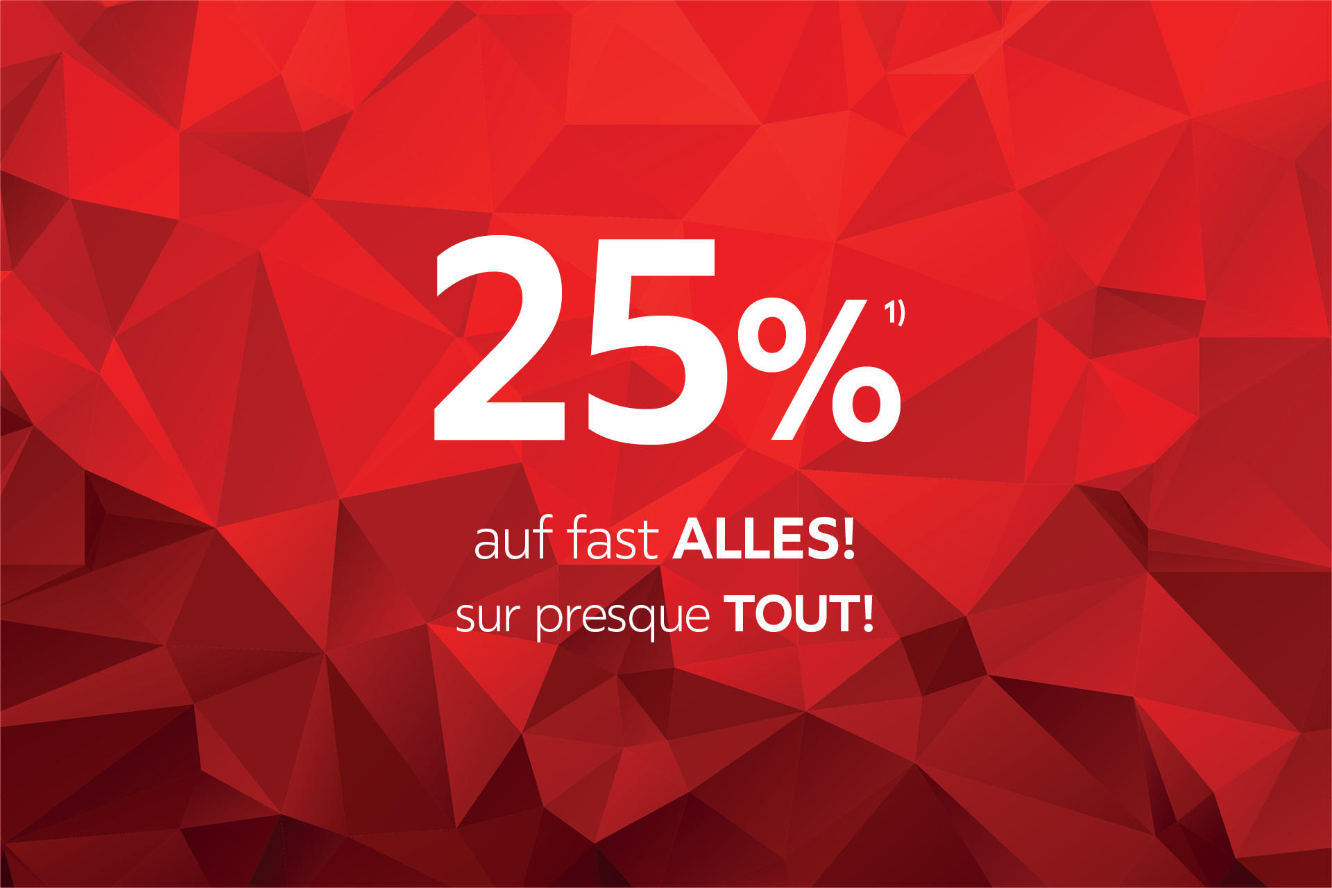 25% auf fast ALLES!