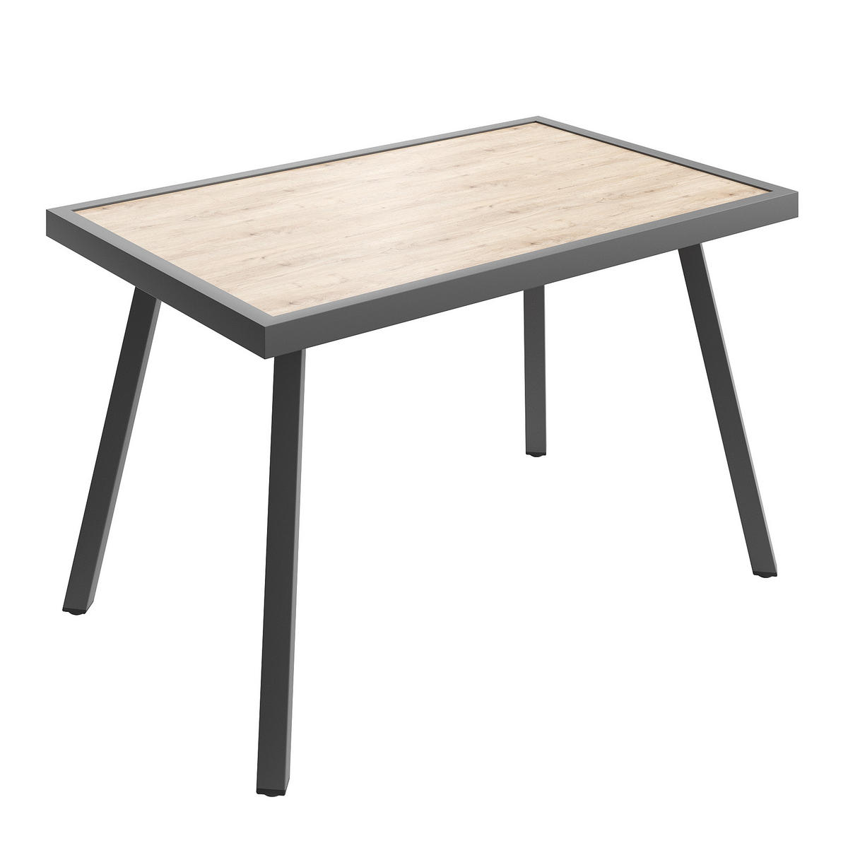 GARTENSETS aus Metall/Glas/Polyester Grau mit abnehmbaren Kissen - Grau, Metall - Modfu