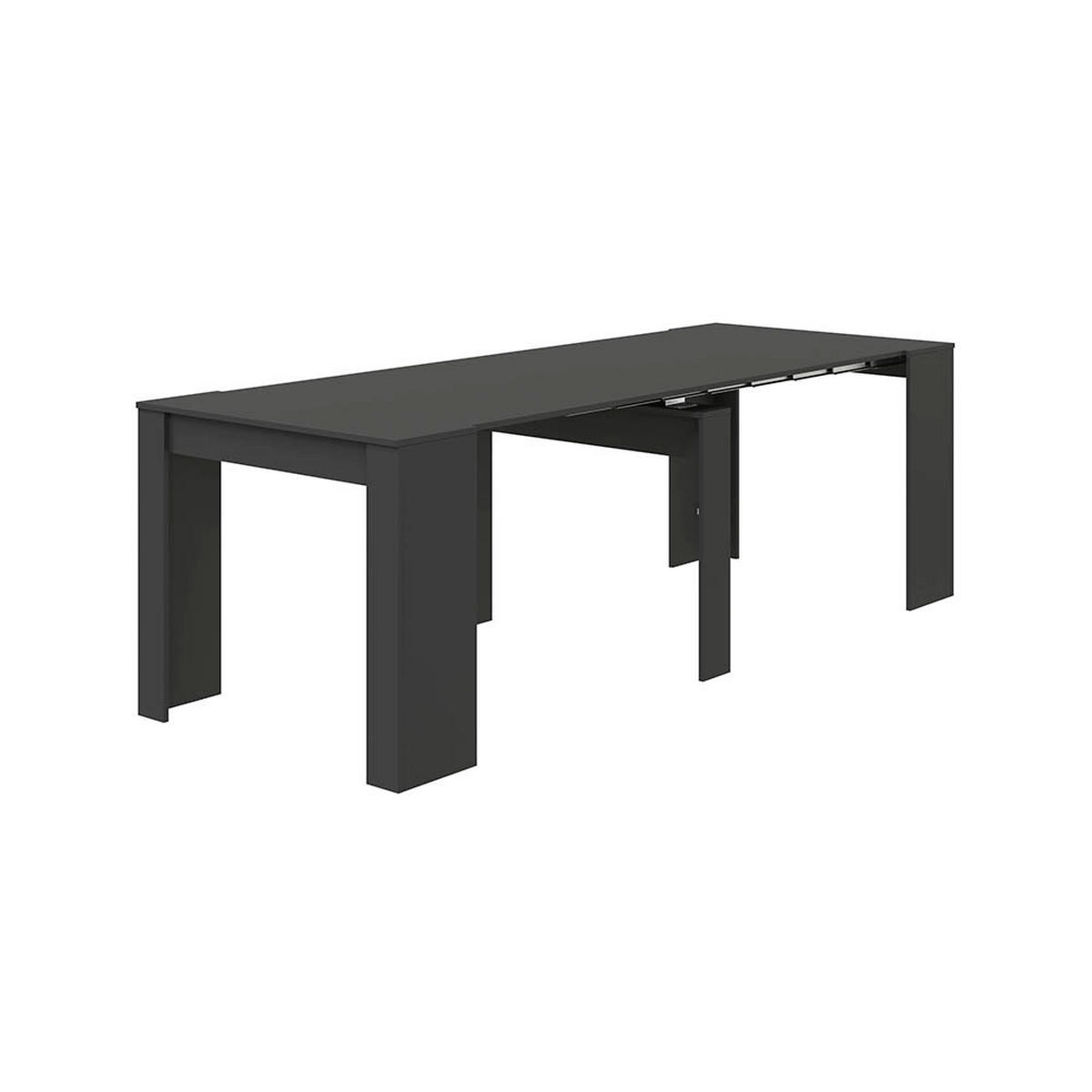 TISCH Ausziehbar Anthrazit 51/90/78 cm - Schwarz, Holzwerkstoff (90/78/51cm) - DMORA