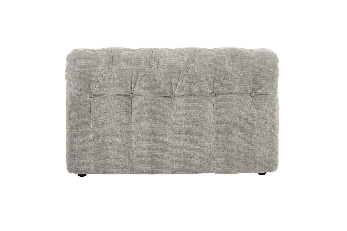 SOFA SITZELEMENT SEPHI Silber Cord - Silberfarben/Schwarz, Kunststoff/Textil (107/62/27cm) - KAWOLA
