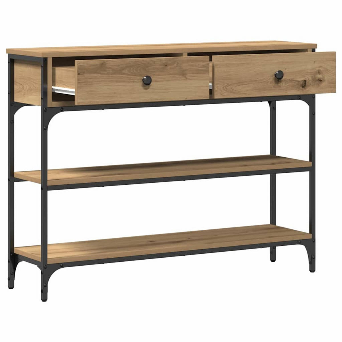 KONSOLENTISCH Artisan-Eiche 100/25/75 Cm Holzwerkstoff - Braun, Holzwerkstoff (100/25/75cm) - vidaXL