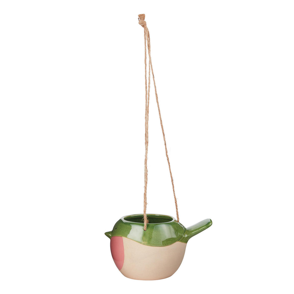 BLUMENTOPF Birdie zum Hängen - Grün, Keramik (10cm) - Butlers