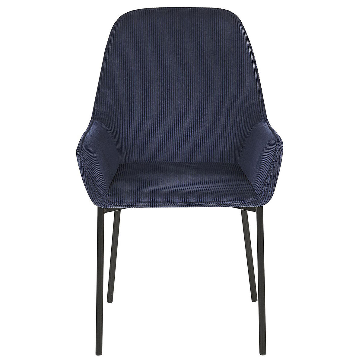 STUHL 2er-Set Cord Blau Loverna - Blau, Textil/Metall (56/89/59cm) - Beliani