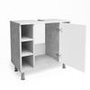 WASCHBECKENUNTERSCHRANK Fynn Beton 60 x 54 cm - Schieferfarben, Holzwerkstoff (60/54/32cm) - Vicco