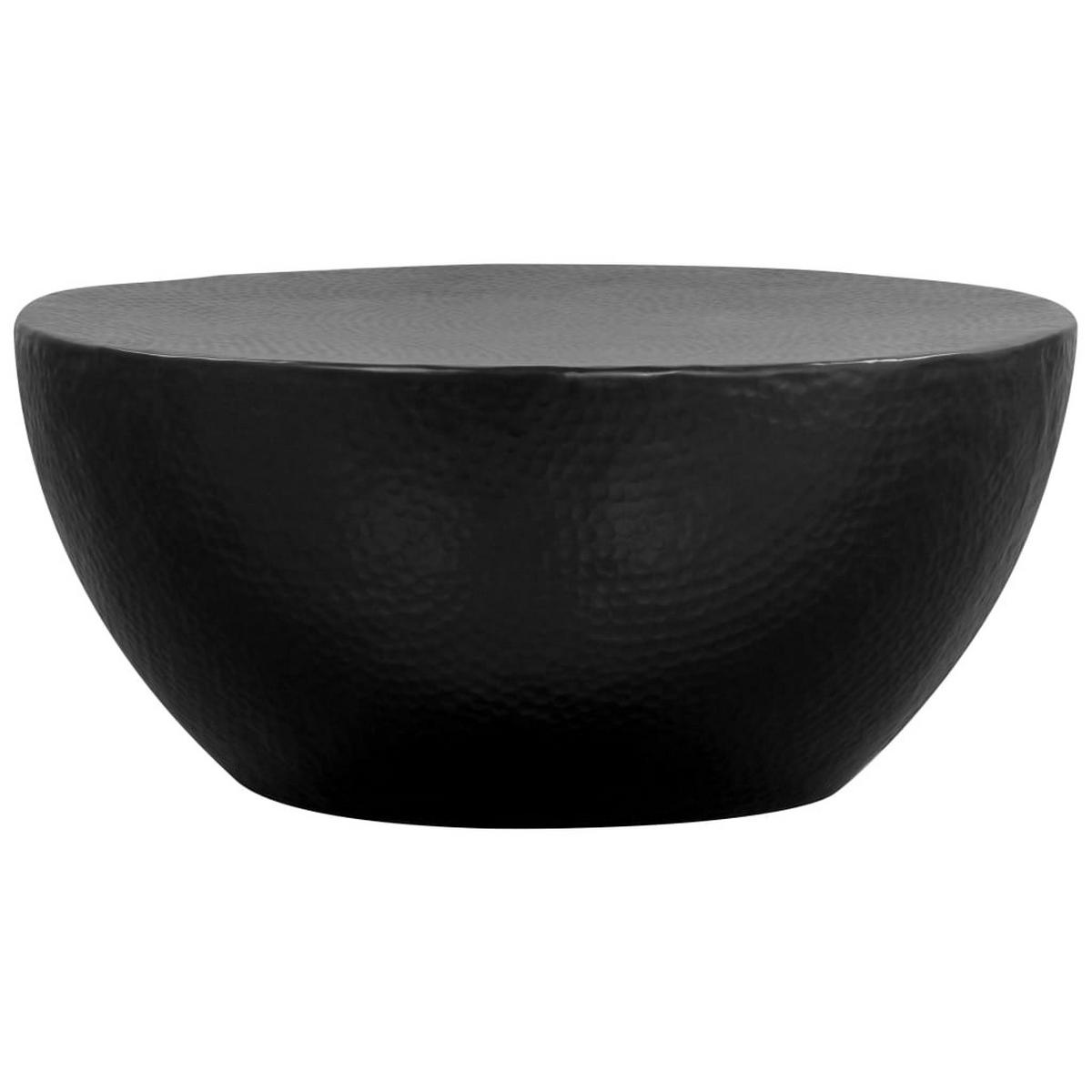 COUCHTISCH aus Gehämmertem Aluminium 70 x 30 cm - Schwarz, Metall (70/70/30cm) - furnicato