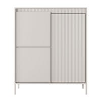 HIGHBOARD Falsetto Beige 104 cm - Beige, Holzwerkstoff/Metall (104/103.5/39.5cm) - Selsey