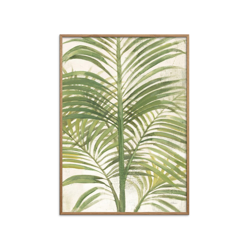 POSTER mit Rahmen Wild Apple - Palms II Bright - Eichefarben/Grün, Holz/Papier (30/40cm) - Poster&Frame