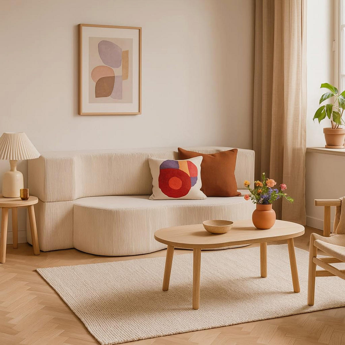 SOFA Kamelia Braun - Braun, Textil (200/70/100cm) - Pillovely