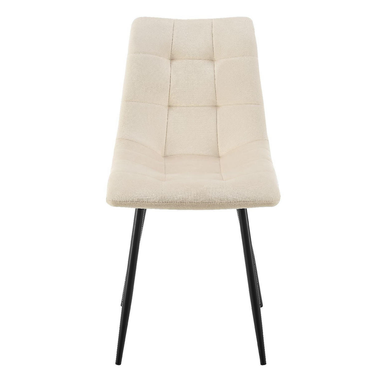 ESSZIMMERSTUHL Blanca Samt beige (2er Set) - Beige, Textil (46/90/61cm) - Juskys