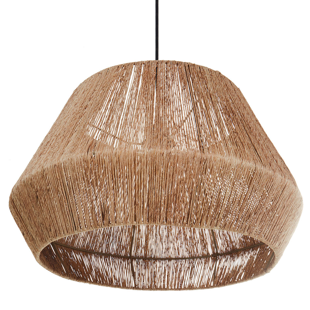 HÄNGELEUCHTE Jute Naturfarben Birau - Naturfarben, Naturmaterialien (48/48/128cm) - Beliani