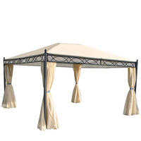 PERGOLA CALPE I Cremeweiß - Weiß, Metall (394/273/294cm) - MCW