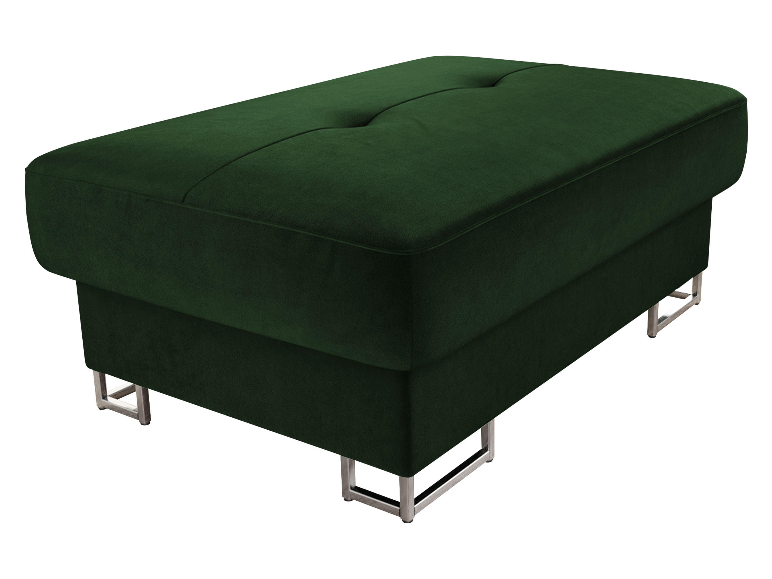 POLSTERHOCKER Cotere - Silberfarben/Grün, Holz/Textil (104/42/67cm) - MIRJAN24