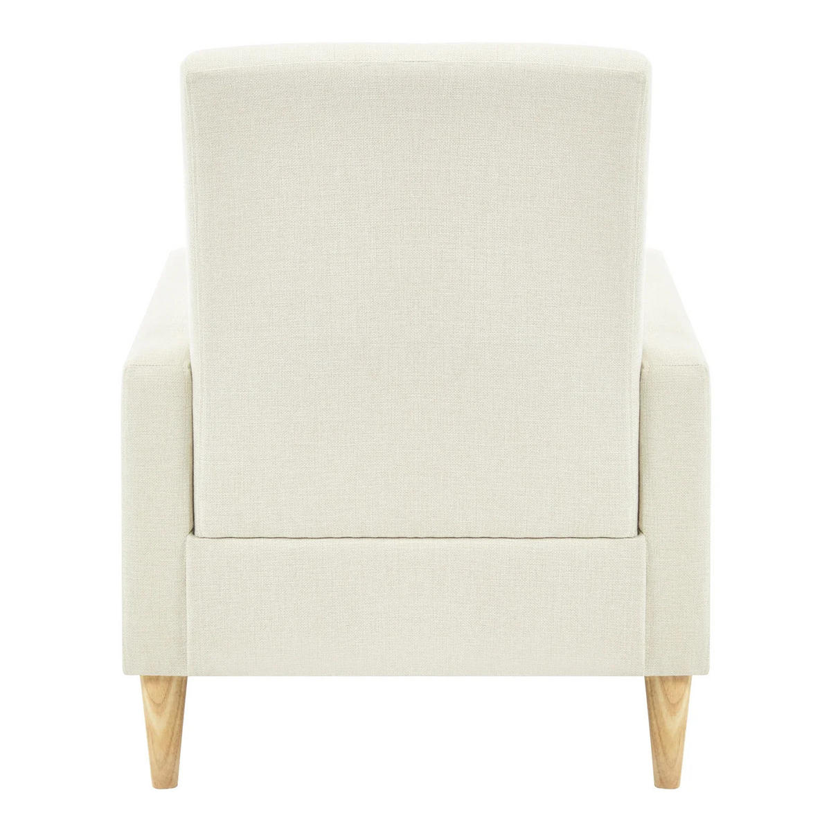 SESSEL hohe Rückenlehne mit Leinenbezug, DE-42157, Beige - Beige, Holzwerkstoff (61/90.5/54cm) - ComfortXL