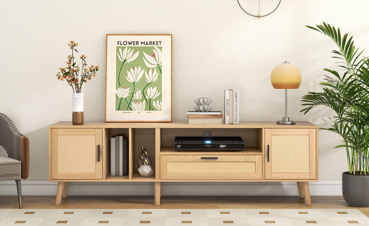 SIDEBOARD in Holzoptik 180/40/54 cm - Hellbraun, Holzwerkstoff (40/54/180cm) - Urban Meuble